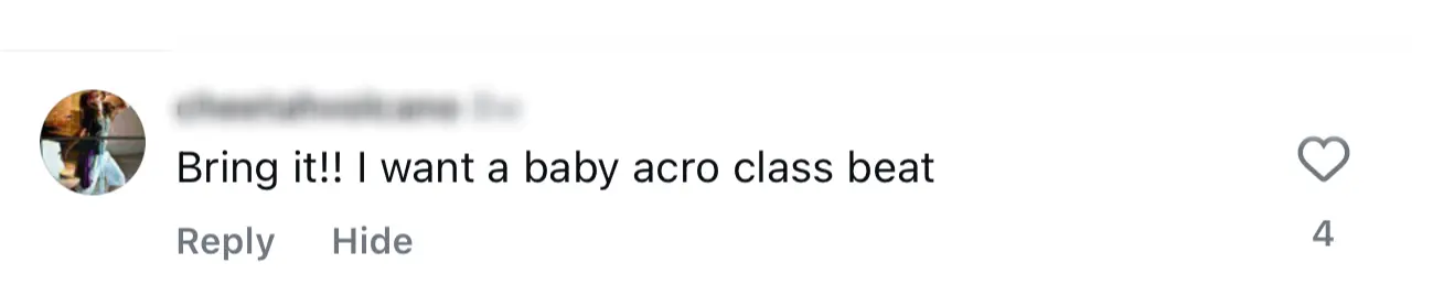 Parent comment about baby exercises 4